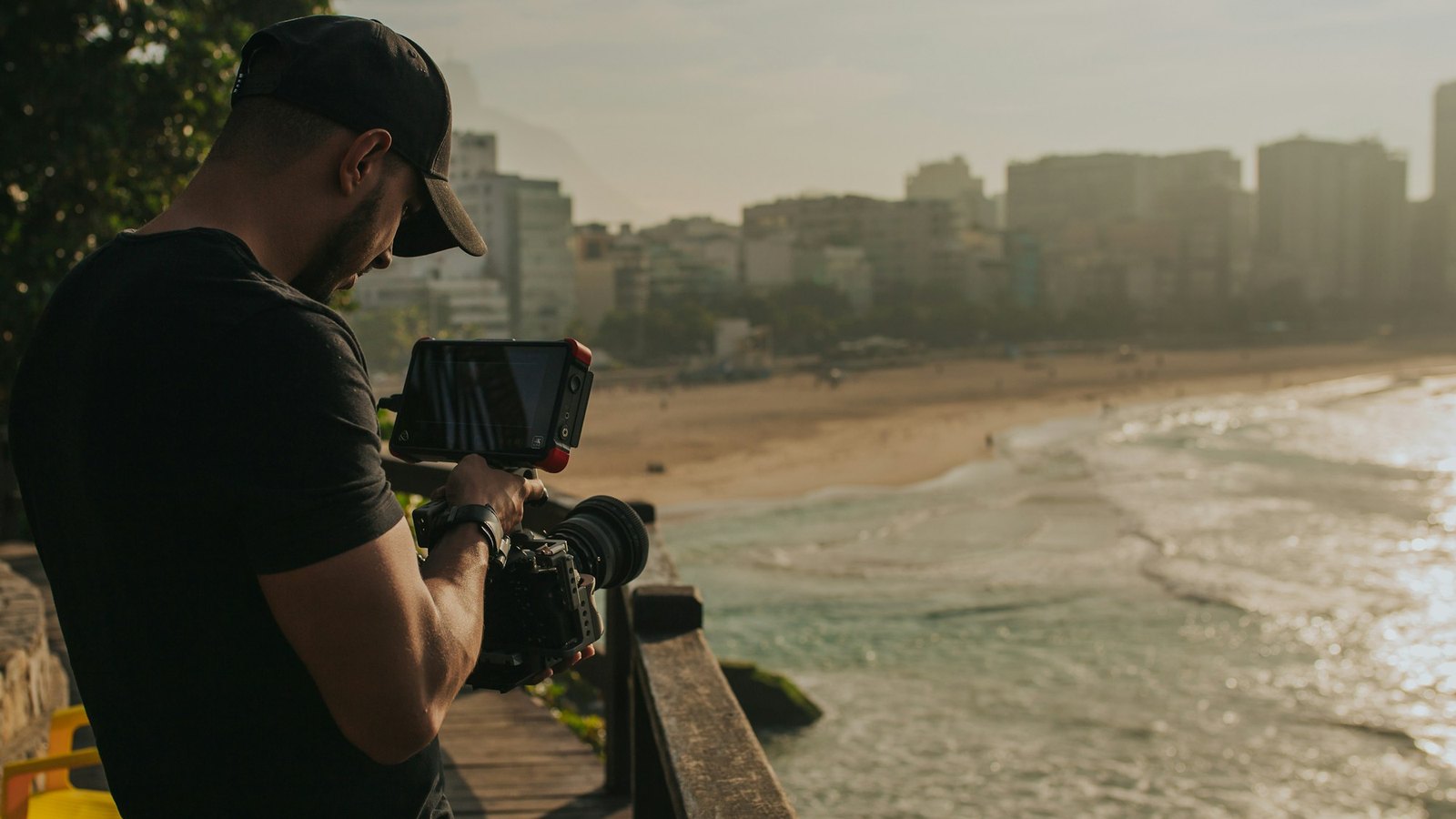 Camera operator filming a music video